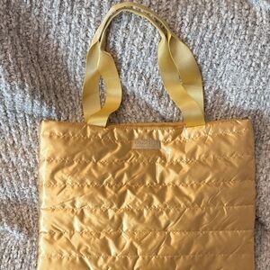 Gold Carolina Herrera Good Girl Quilted Tote Bag